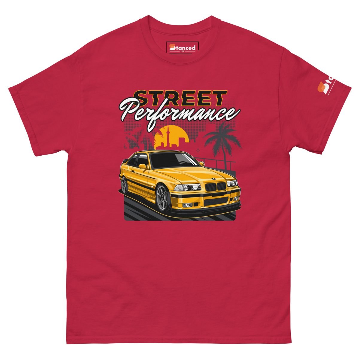 BMW E36 Men's classic tee "Street Performance" - Yellow Print - Image 33