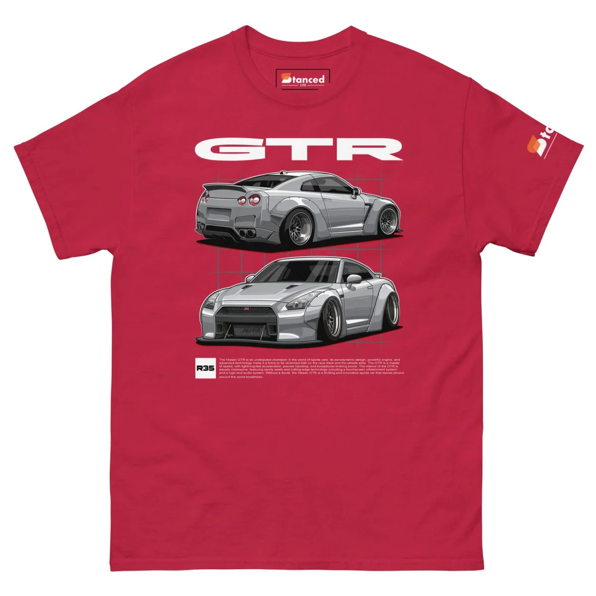 Nissan GTR R35 Men's Graphic T-shirt - Image 7