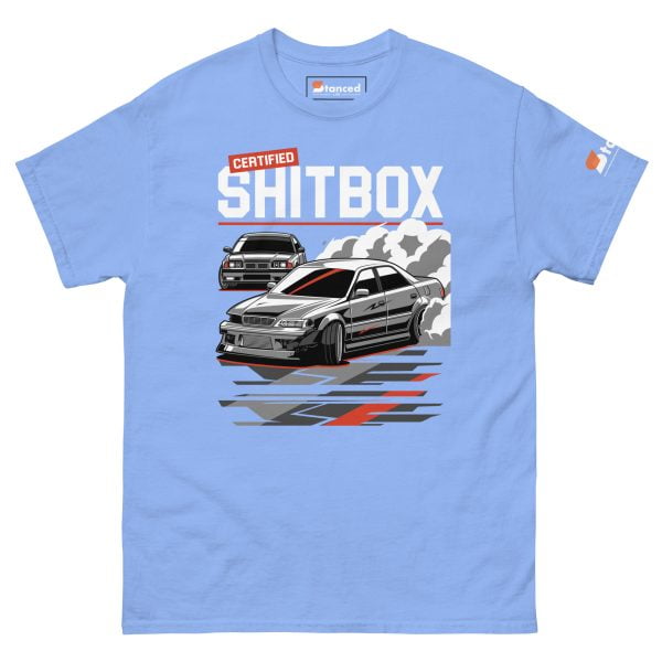 E36 BMW & JDM JZX100 Toyota Chaser Drifting Men's T-shirt "Certified Shitbox "