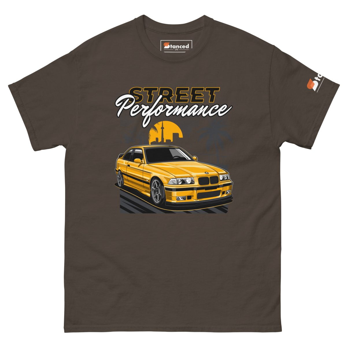 BMW E36 Men's classic tee "Street Performance" - Yellow Print - Image 32