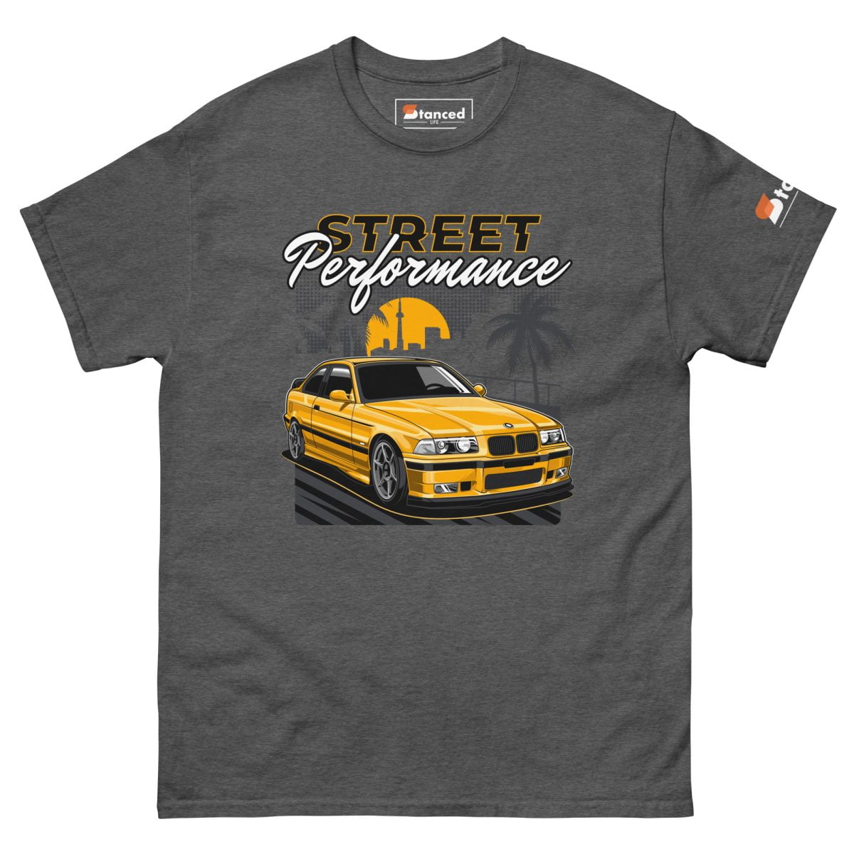 BMW E36 Men's classic tee "Street Performance" - Yellow Print - Image 35