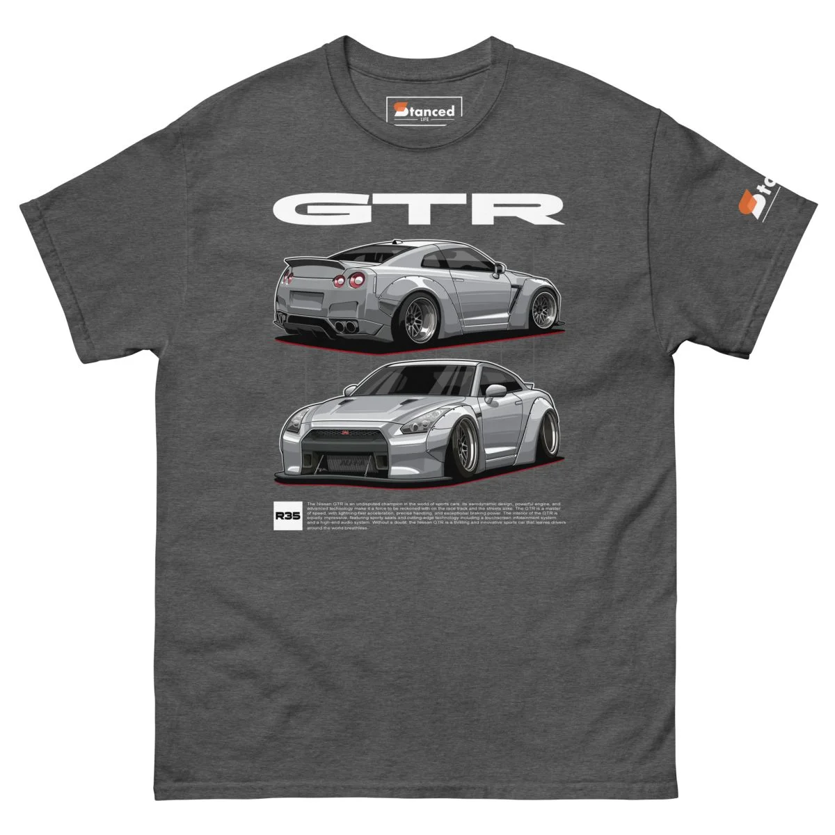 Nissan GTR R35 Men's Graphic T-shirt - Image 9
