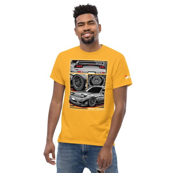 Mazda RX7 Car T-Shirt "Rotary Legend" - Men's
