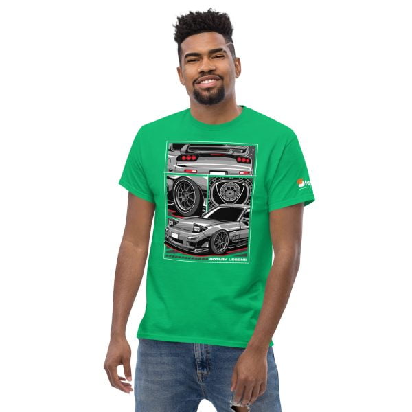 Mazda RX7 Car T-Shirt "Rotary Legend" - Men's