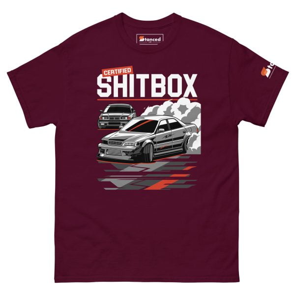 E36 BMW & JDM JZX100 Toyota Chaser Drifting Men's T-shirt "Certified Shitbox "