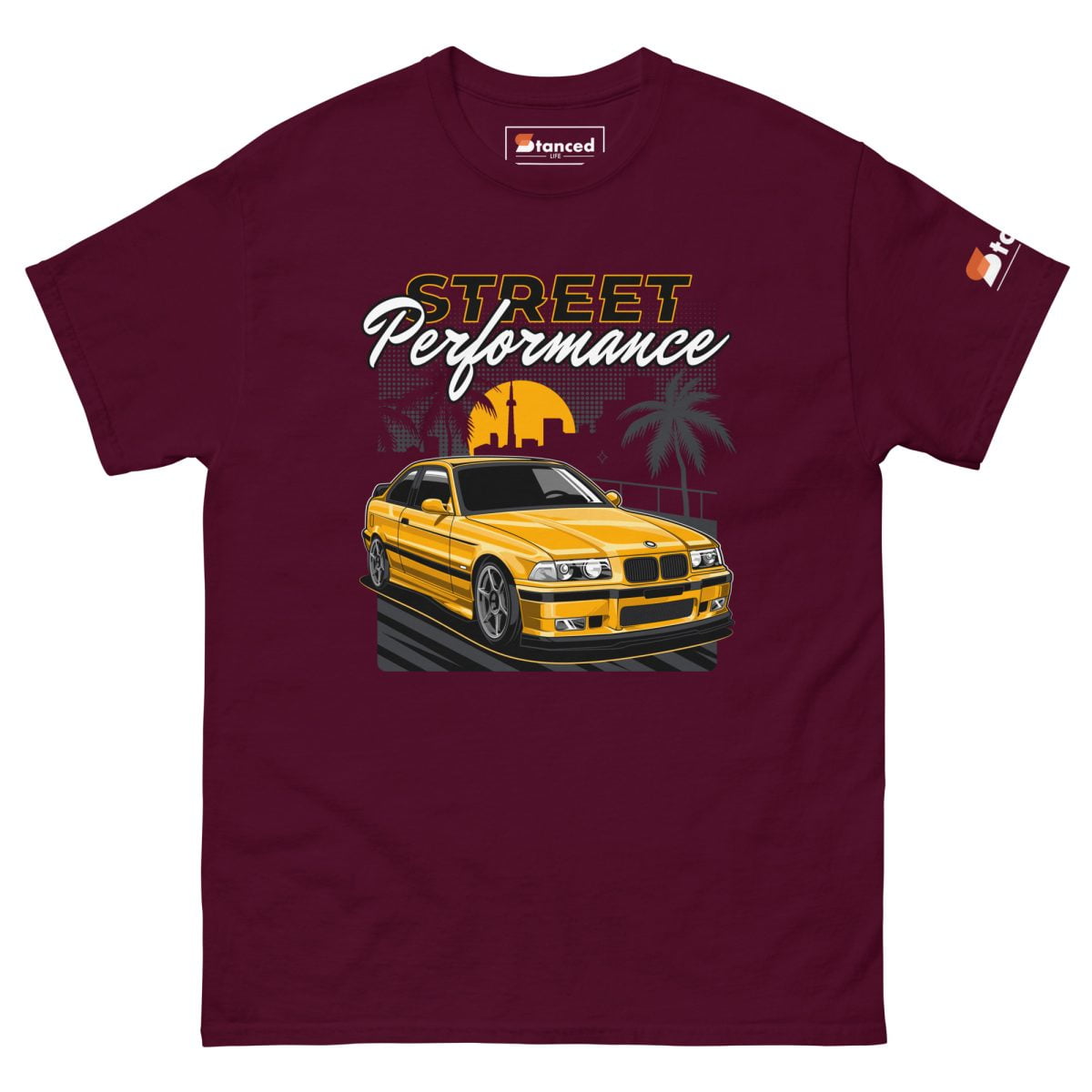 BMW E36 Men's classic tee "Street Performance" - Yellow Print - Image 29