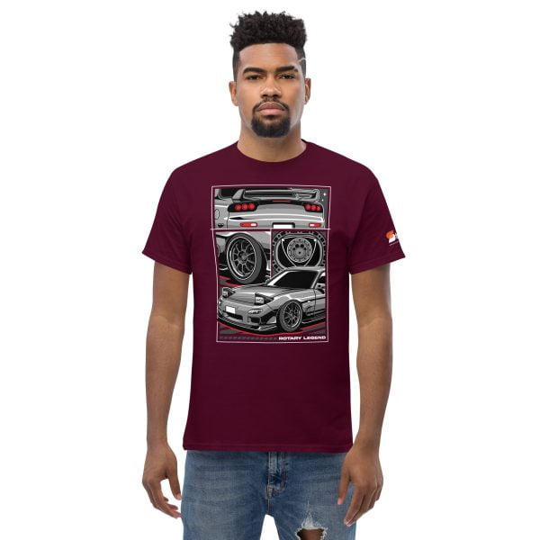 Mazda RX7 Car T-Shirt "Rotary Legend" - Men's