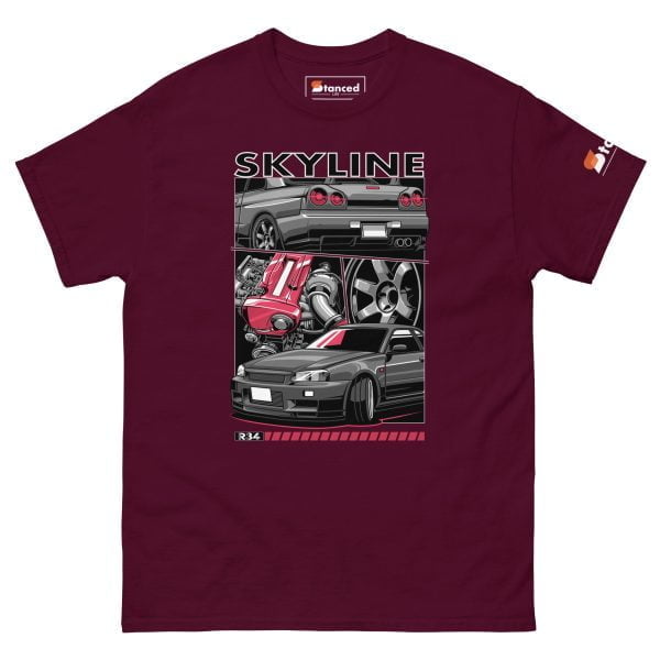 Nissan Skyline R34 GTR Men's Car Graphic T-shirt