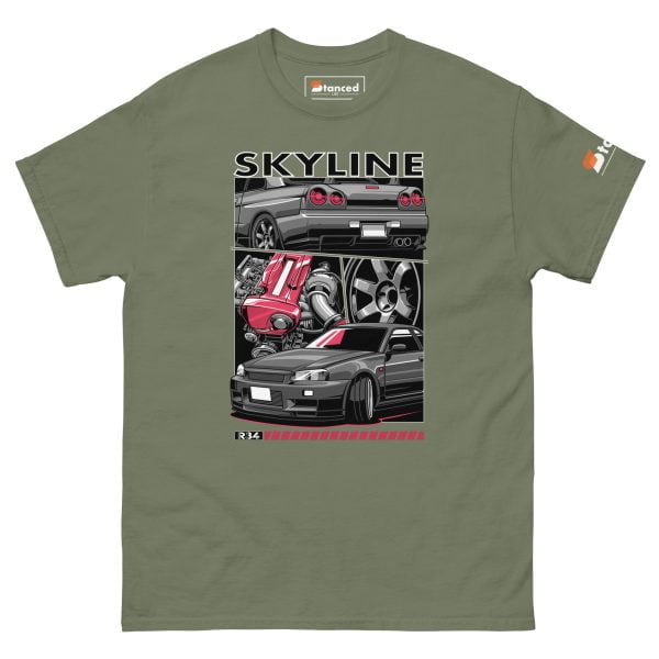 Nissan Skyline R34 GTR Men's Car Graphic T-shirt