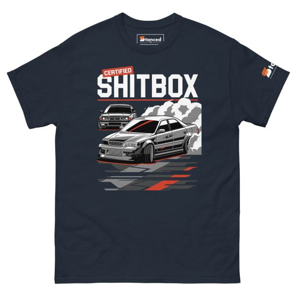 E36 BMW & JDM JZX100 Toyota Chaser Drifting Men's T-shirt "Certified Shitbox "