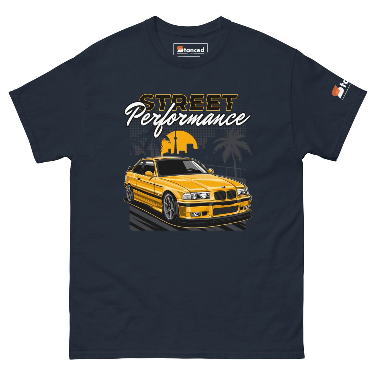 BMW E36 Men's classic tee "Street Performance" - Yellow Print - Image 30