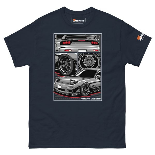 Mazda RX7 Car T-Shirt "Rotary Legend" - Men's