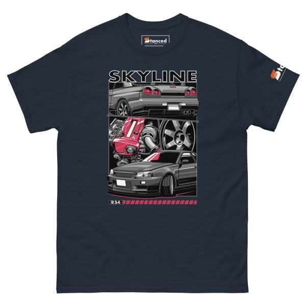 Nissan Skyline R34 GTR Men's Car Graphic T-shirt