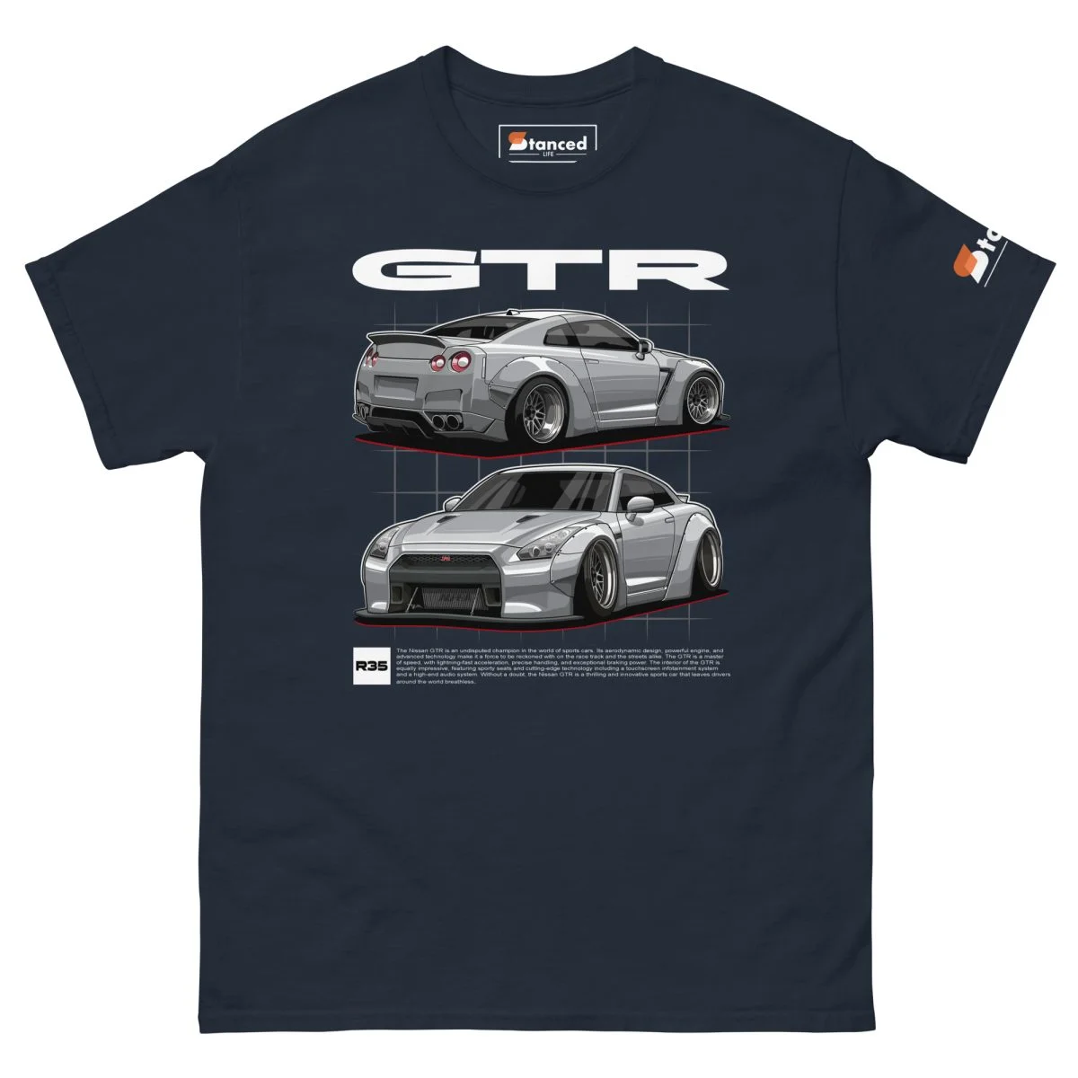 Nissan GTR R35 Men's Graphic T-shirt - Image 4