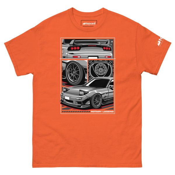 Mazda RX7 Car T-Shirt "Rotary Legend" - Men's