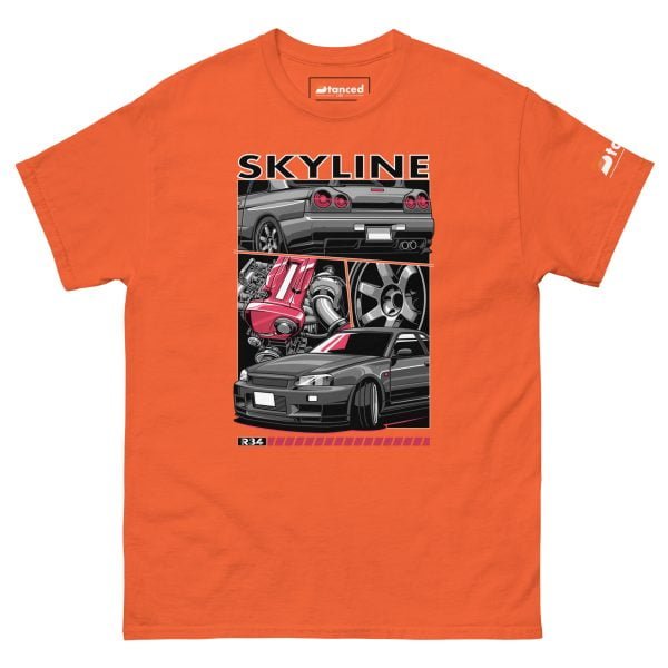 Nissan Skyline R34 GTR Men's Car Graphic T-shirt