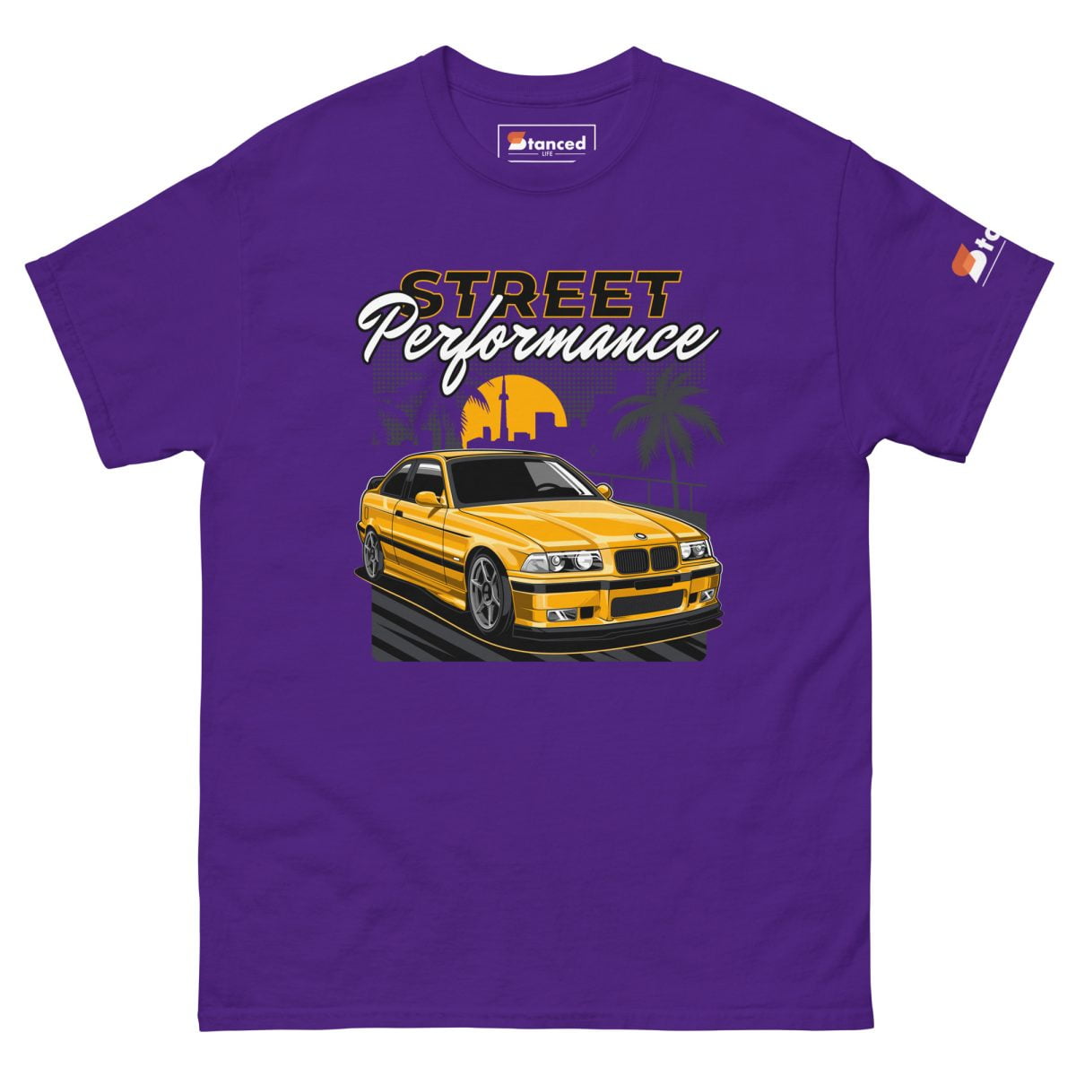 BMW E36 Men's classic tee "Street Performance" - Yellow Print - Image 31