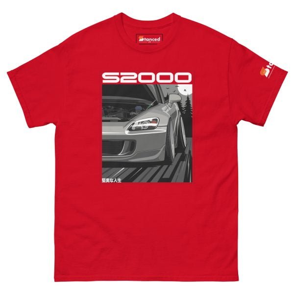 A Honda S2000 Men's Graphic T-shirt featuring the iconic Honda S2000 emblem.