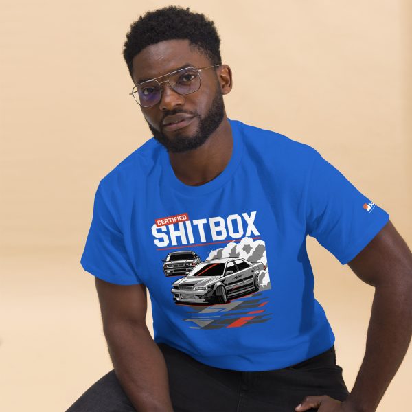E36 BMW & JDM JZX100 Toyota Chaser Drifting Men's T-shirt "Certified Shitbox "