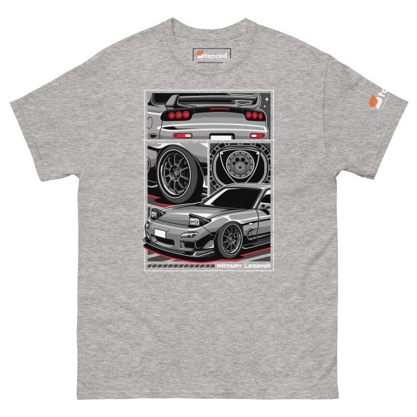 Mazda RX7 Car T-Shirt "Rotary Legend" - Men's