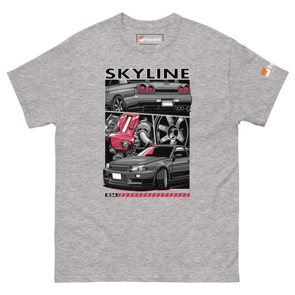 Nissan Skyline R34 GTR Men's Car Graphic T-shirt