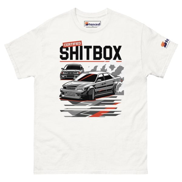 E36 BMW & JDM JZX100 Toyota Chaser Drifting Men's T-shirt "Certified Shitbox "