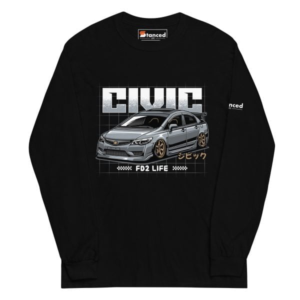 Honda Civic "FD2 Life" Men’s Long Sleeve Shirt