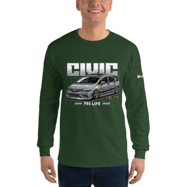 Honda Civic "FD2 Life" Men’s Long Sleeve Shirt
