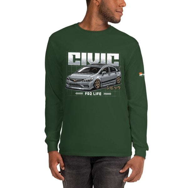 Honda Civic "FD2 Life" Men’s Long Sleeve Shirt