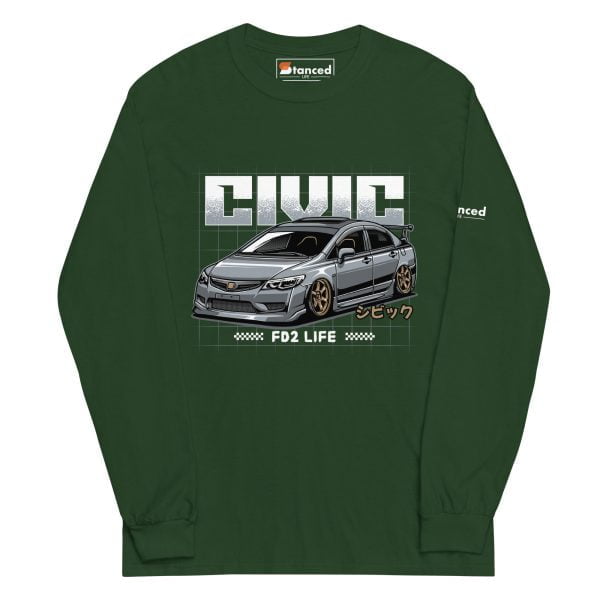 Honda Civic "FD2 Life" Men’s Long Sleeve Shirt