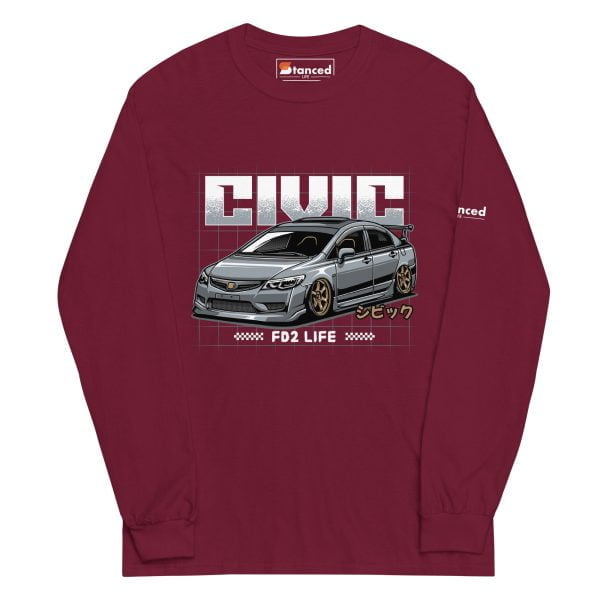 Honda Civic "FD2 Life" Men’s Long Sleeve Shirt