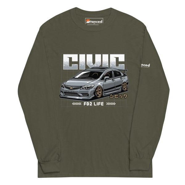Honda Civic "FD2 Life" Men’s Long Sleeve Shirt