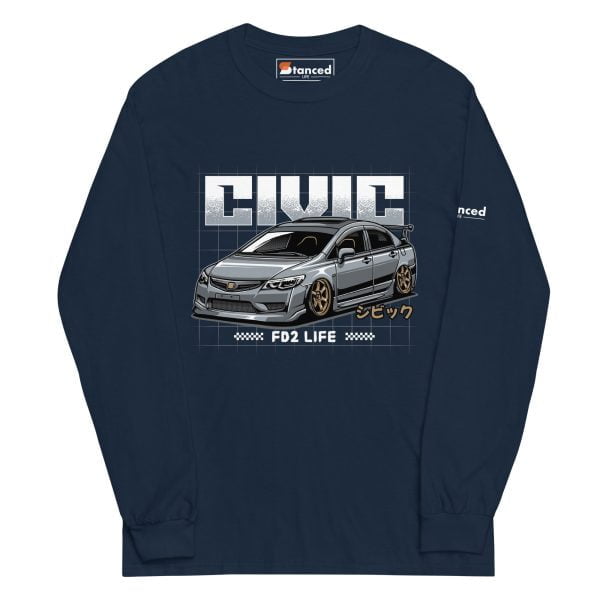 Honda Civic "FD2 Life" Men’s Long Sleeve Shirt