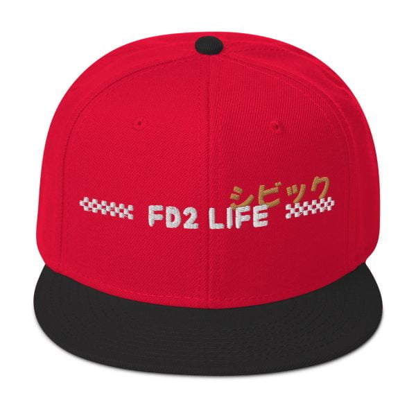 Honda Civic Snapback Hat "FD2 Life"