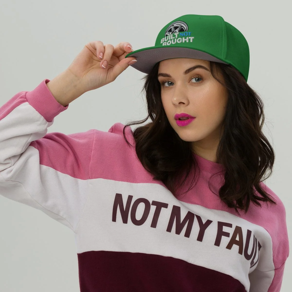 Built Not Bought Snapback Hat - Image 44