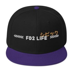 Honda Civic Snapback Hat "FD2 Life"