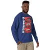A man wearing a BMW 3 Series E30 E36 E40 Unisex Premium Sweatshirt with the words essense on it.