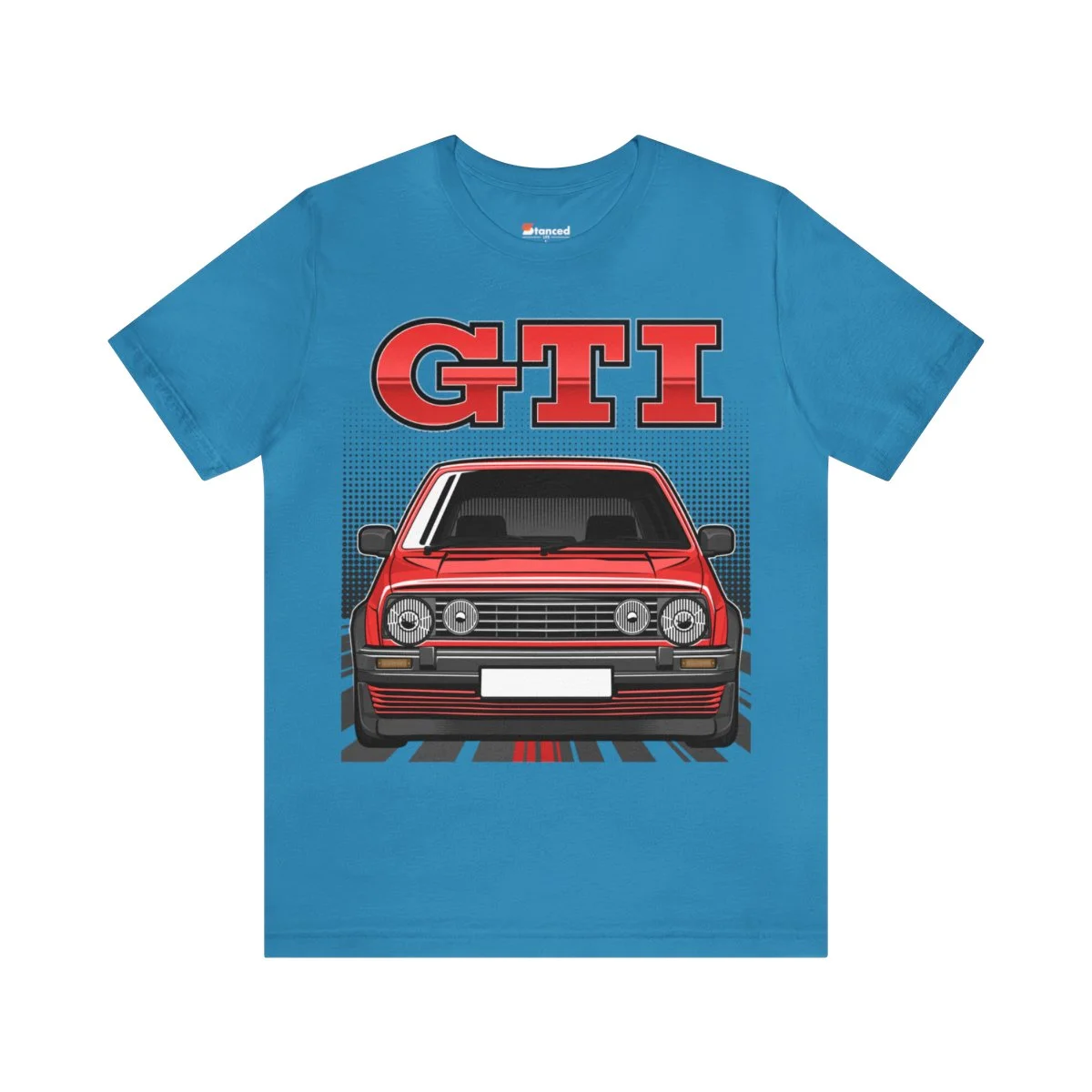 Volkswagen Golf Mk2 GTI T-shirt - Unisex Crewneck (Red Print) - Image 97