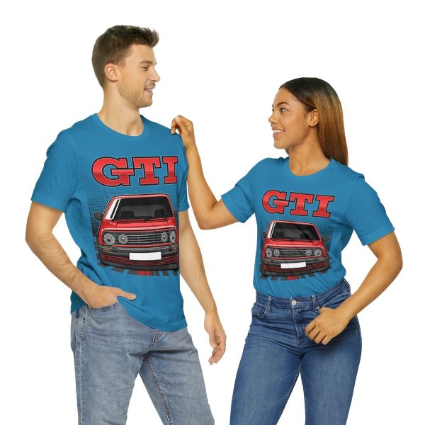Volkswagen Golf Mk2 GTI T-shirt - Unisex Crewneck (Red Print)