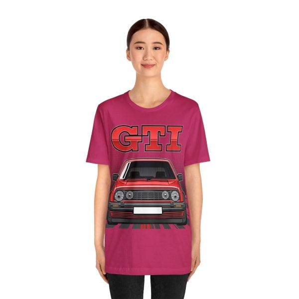 Volkswagen Golf Mk2 GTI T-shirt - Unisex Crewneck (Red Print)