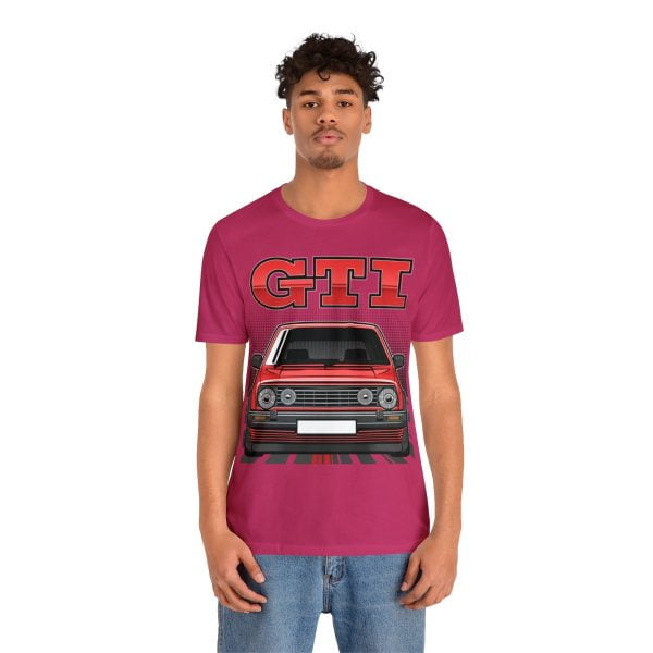 Volkswagen Golf Mk2 GTI T-shirt - Unisex Crewneck (Red Print)