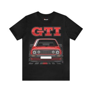 Volkswagen Golf Mk2 GTI T-shirt - Unisex Crewneck (Red Print)