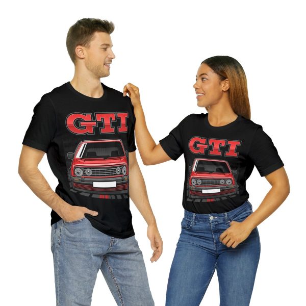 Volkswagen Golf Mk2 GTI T-shirt - Unisex Crewneck (Red Print)