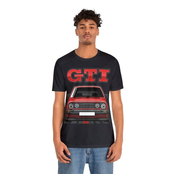Volkswagen Golf Mk2 GTI T-shirt - Unisex Crewneck (Red Print)