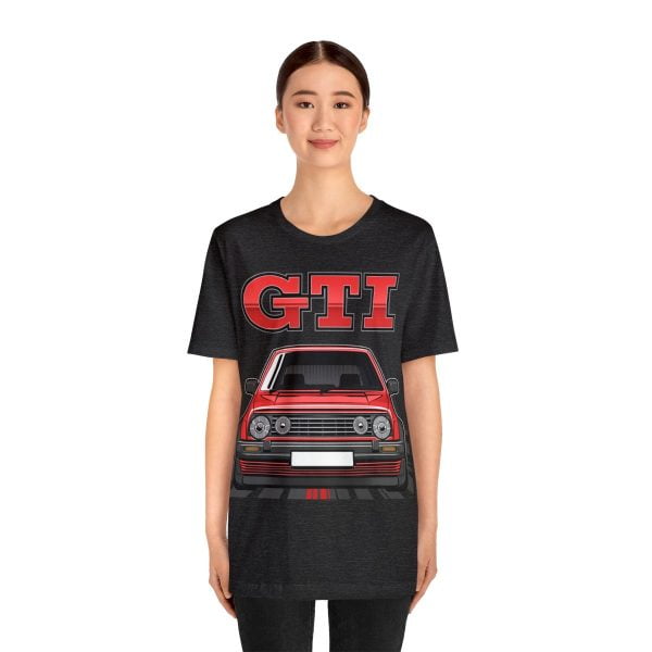 Volkswagen Golf Mk2 GTI T-shirt - Unisex Crewneck (Red Print)