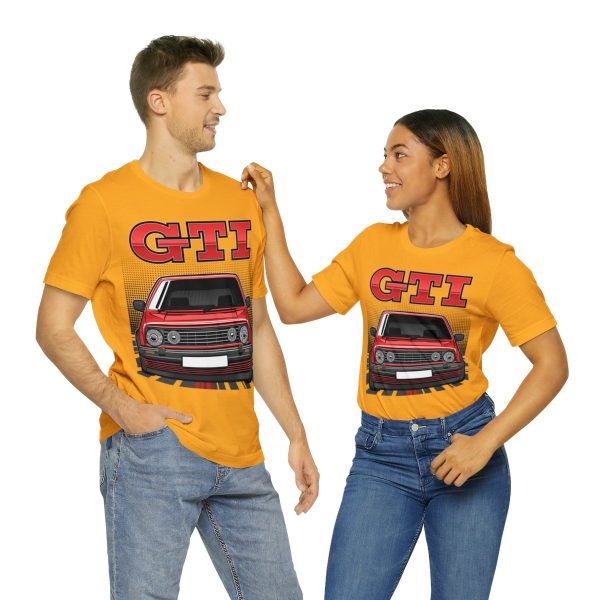 Volkswagen Golf Mk2 GTI T-shirt - Unisex Crewneck (Red Print)