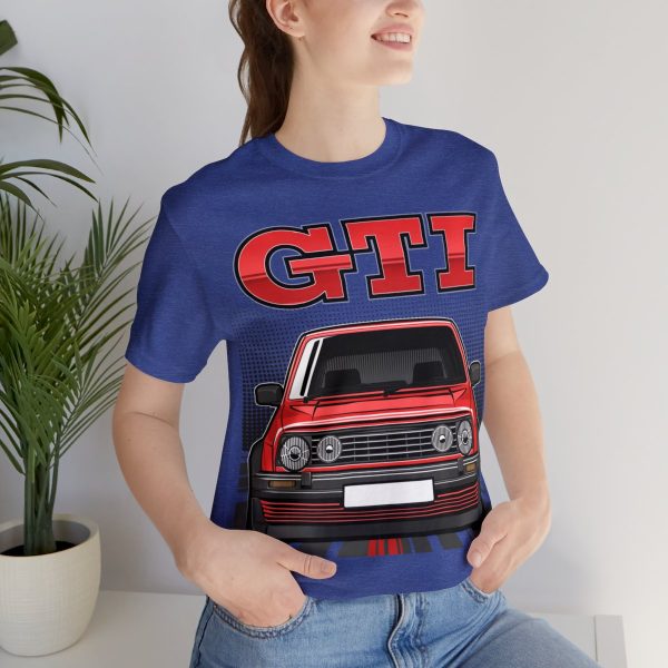 Volkswagen Golf Mk2 GTI T-shirt - Unisex Crewneck (Red Print)