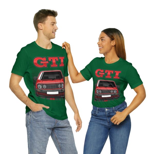 Volkswagen Golf Mk2 GTI T-shirt - Unisex Crewneck (Red Print)