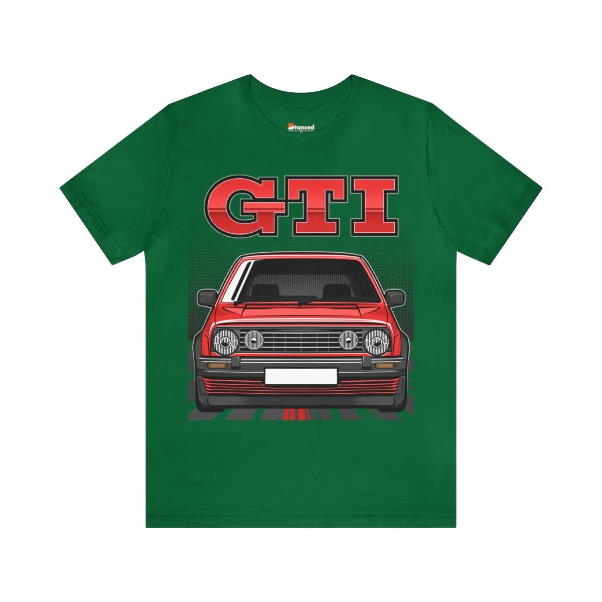Volkswagen Golf Mk2 GTI T-shirt - Unisex Crewneck (Red Print) - Image 85