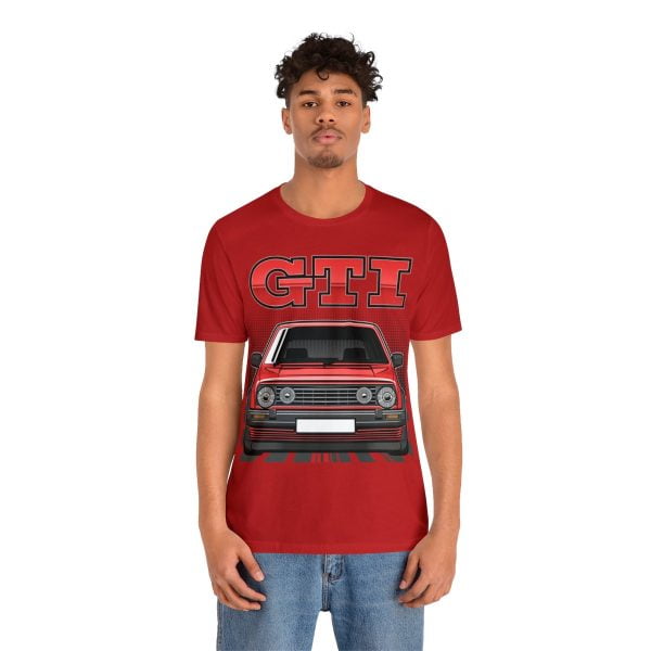 Volkswagen Golf Mk2 GTI T-shirt - Unisex Crewneck (Red Print)